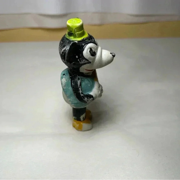 Vintage 1930s Minnie Mouse Bisque Musical Figurine Made in Japan Blue C69 - Picture 4 of 10